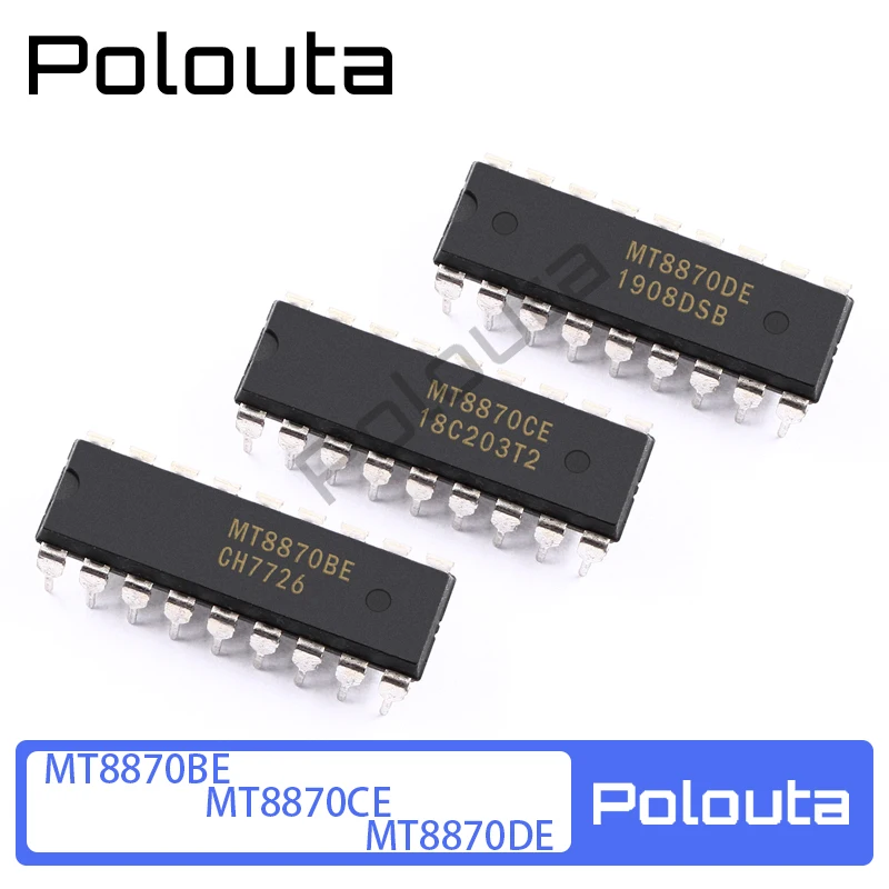 

5 Pcs Polouta MT8870DE MT8870CE MT8870BE DIP-18 Integrated DTMF Receiver Acoustic Component Kit Arduino Nano Integrated Circuit
