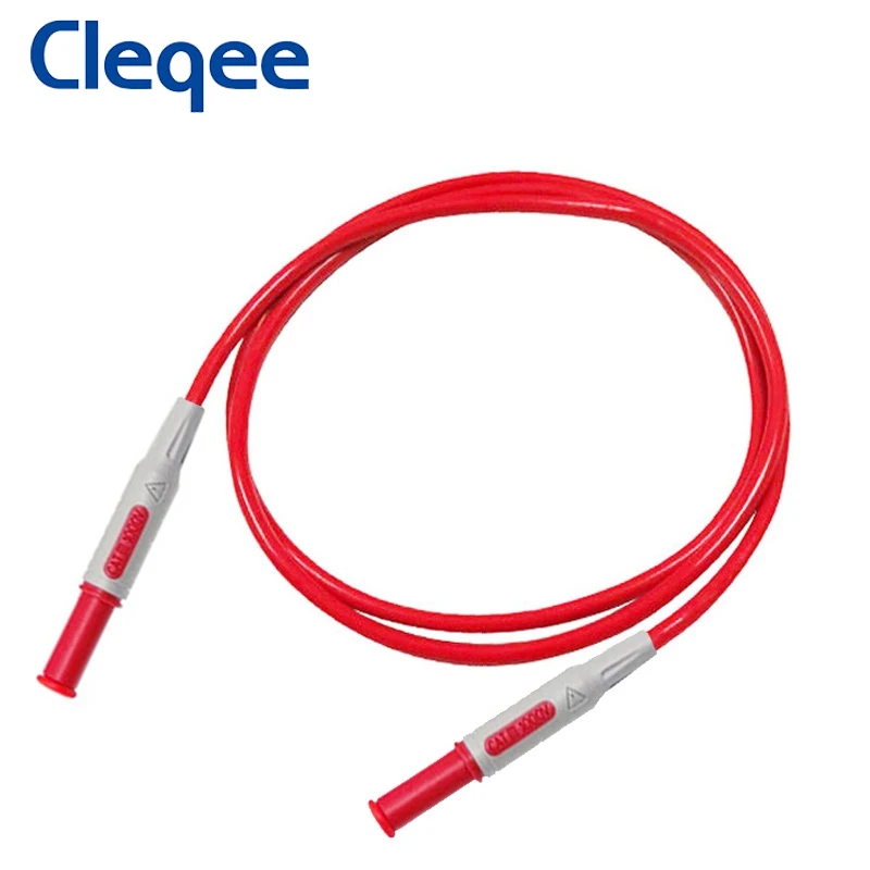 Cleqee P1032 двойные 4 мм безопасные штекеры типа банан испытательные выводы прямые