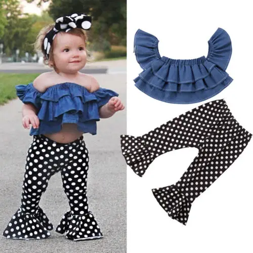 2018 новая детская одежда для девочек джинсовая рубашка с открытыми плечами и