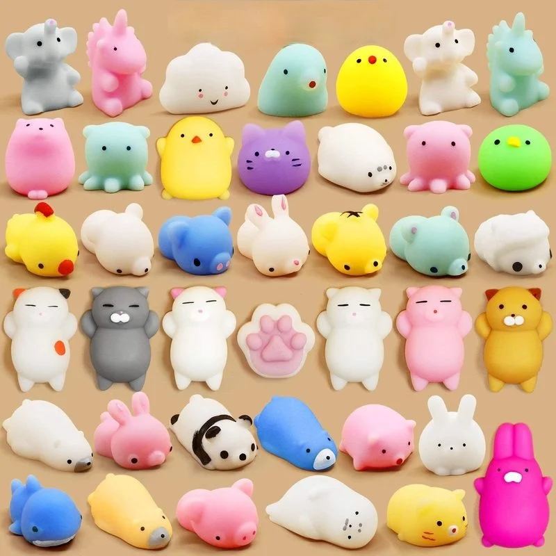 

40 Pc Mochi Squishy Toys Mochi Squishies Toys Gifts For Party Favors For Kids, Mini Supper Cute Animals Stress Relief Toy