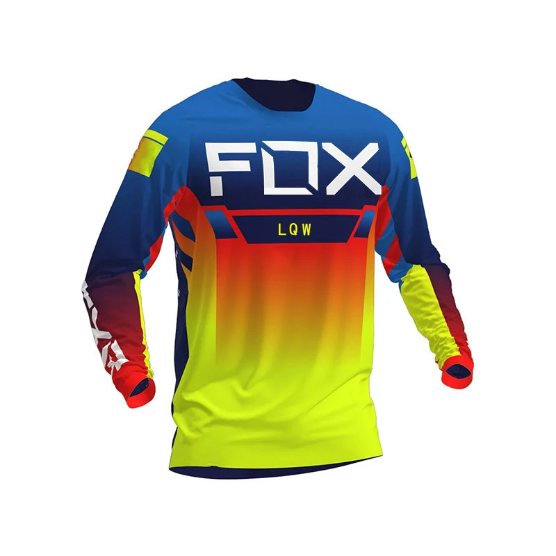 

2021 Bicycle Motocross Mountain Bike Mtb Cycling Jersey Breathable Anti-sweat Men's Cycling Routes Team Downhill Cycling Shirt