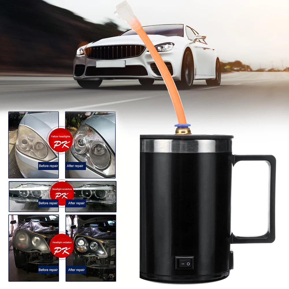 Car Heating Atomization Cup Auto Headlight Lens Repair Tool Restoration Heating Atomization Cup Restore Cup For EU/US/UK Plug