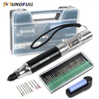 Электрическая дрель TUNGFULL, аккумуляторные блоки для беспроводных дрелей, Мини дрель Dremel, Гравировальный сверлильный режущий станок