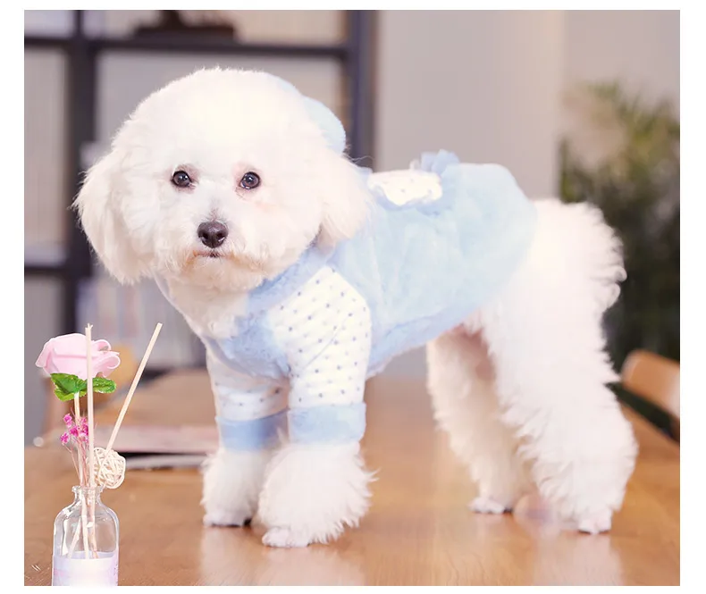 Hoopet Pet Puppy милая накидка для собаки теплый флис Осень/Зима бишон фризе Мишка, собака, кошка костюмы одежда