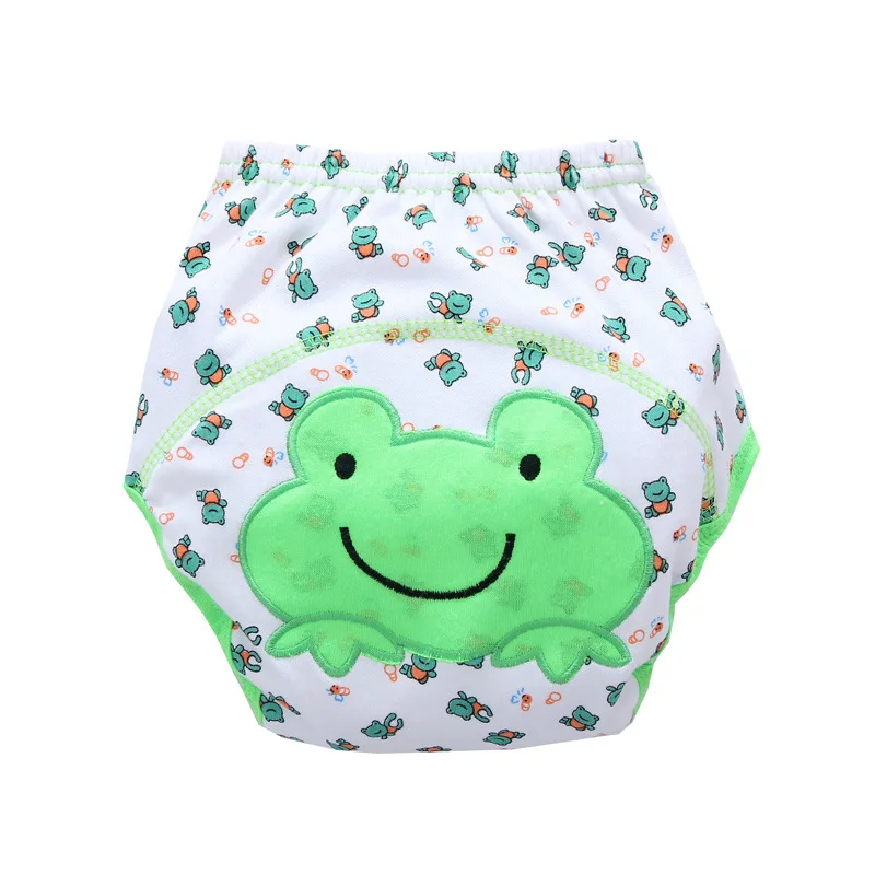 Pa&ntilde;ales de entrenamiento de algod&oacute;n para beb&eacute;, bragas, pantalones de beb&eacute; de tela reutilizable, lavables, ropa interior infantil, cambiantes-4