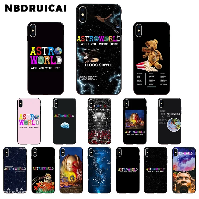NBDRUICAI Трэвиса Скотта чехлы для телефонов Astroworld Sicko Mode чехол iPhone 11 pro XS MAX 8 7 6 6S Plus X 5 5S