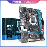 machinist h55 motherboard lga1156 supports xeon v1v2 cpu core i3i5i7 processor ddr3 desktop memory vga hdmi %c2%a0micro atx p3