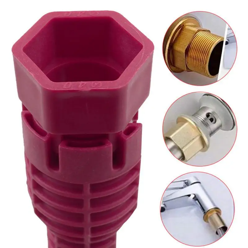 

Wrench Anti-slip Kitchen Sink Sleeve Water Pipe Repair Wrench Bathroom Faucet Plumbing Installation And Maintenance Tool