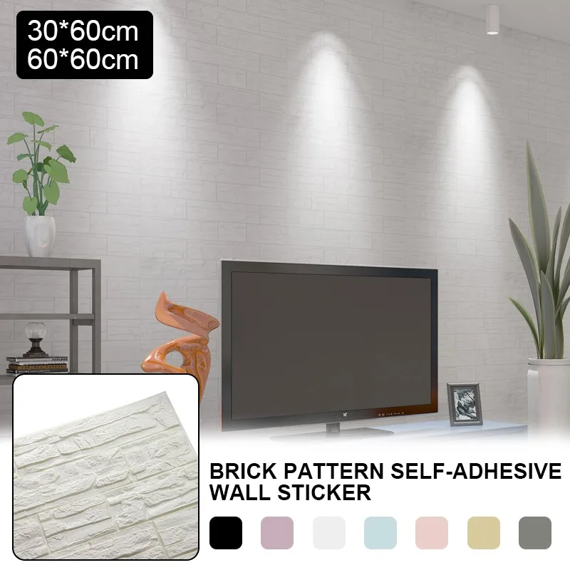 

Настенные панели с 3d-изображением кирпичной кладки, клейкие обои для снятия изоляции, декоративные переводки для плитки, гостиной, спальни, ...