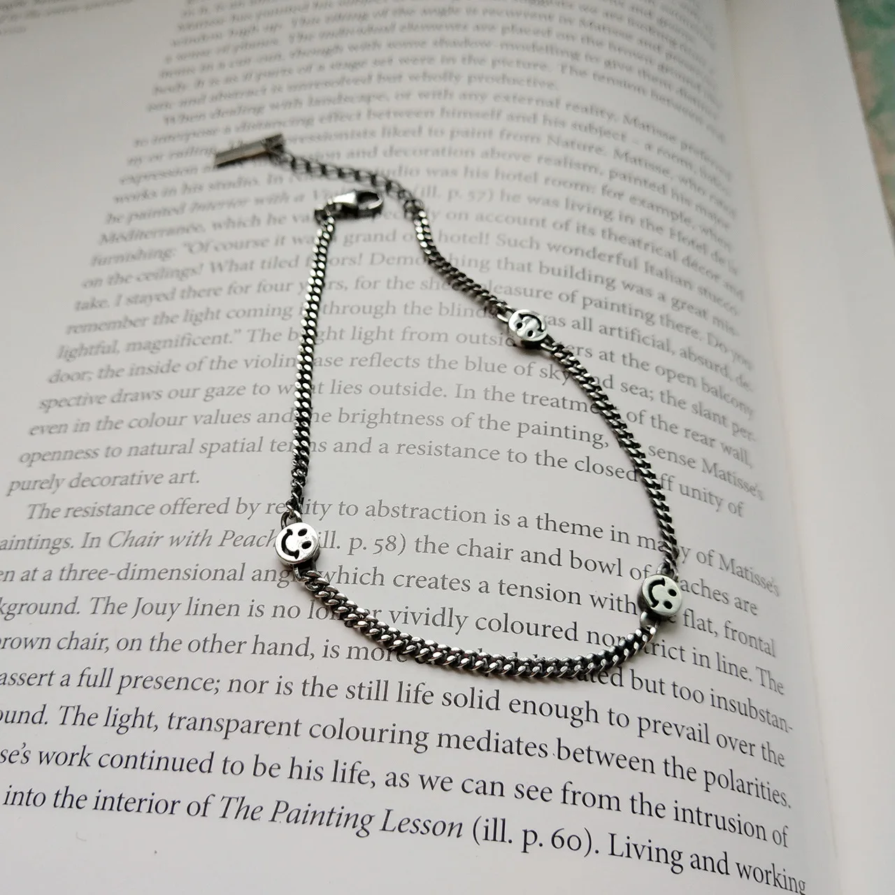 

Ladies Anklet 925 Sterling Silver Chain Retro Anklet Thick Foot Ornaments Personalized Smiley Anklet Foot Ornaments