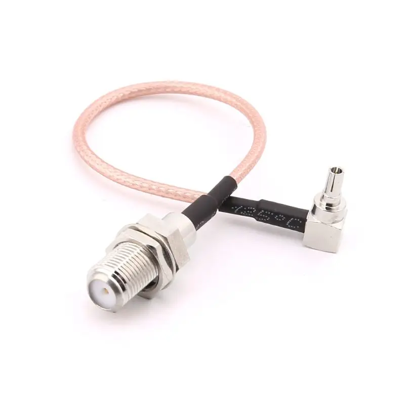 

F Type Female Jack To CRC9 Male Right Angle RG316 Pigtail Cable 15cm for huawei Modem K3KD