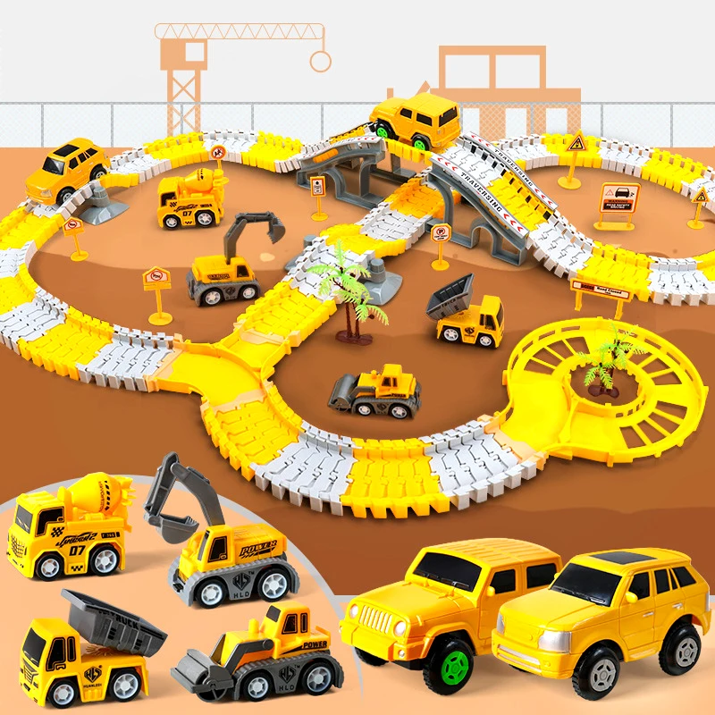 

Новые сборные игрушки, различные железнодорожные пути, автомобильные игрушки, подарки для детей, «сделай сам», гибкий изгиб, волшебный трек,...