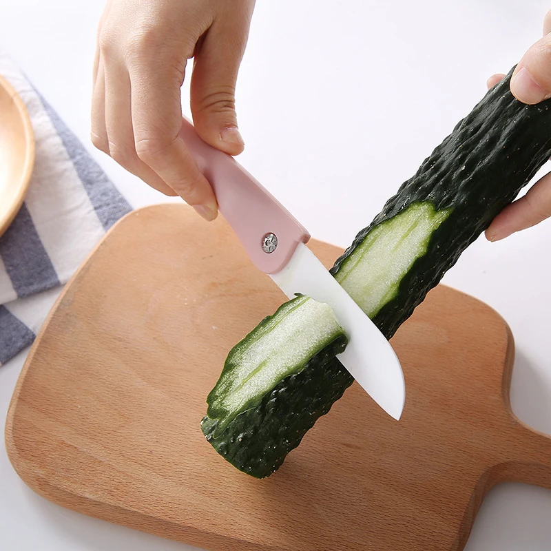 

NEW Ceramics Foldable Pocket Knife Mini Portable Folding Knife Fruit Cutter Practical Camping Outdoor Supplies Hand Tools