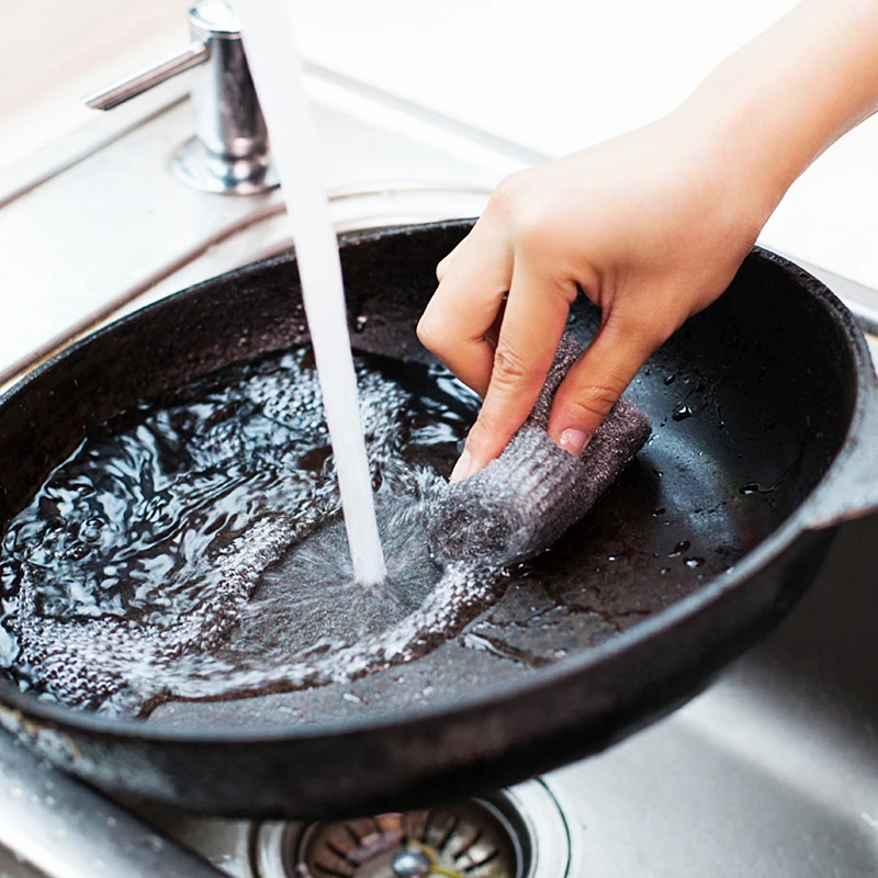 Губка металлическая сетка супер моющее средство кухонный стальной шерстяной