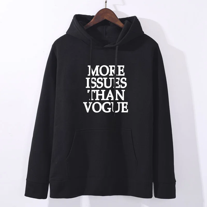 Толстовки женские 2019 осень VOGUE печать однотонная Толстовка Пуловер с круглым