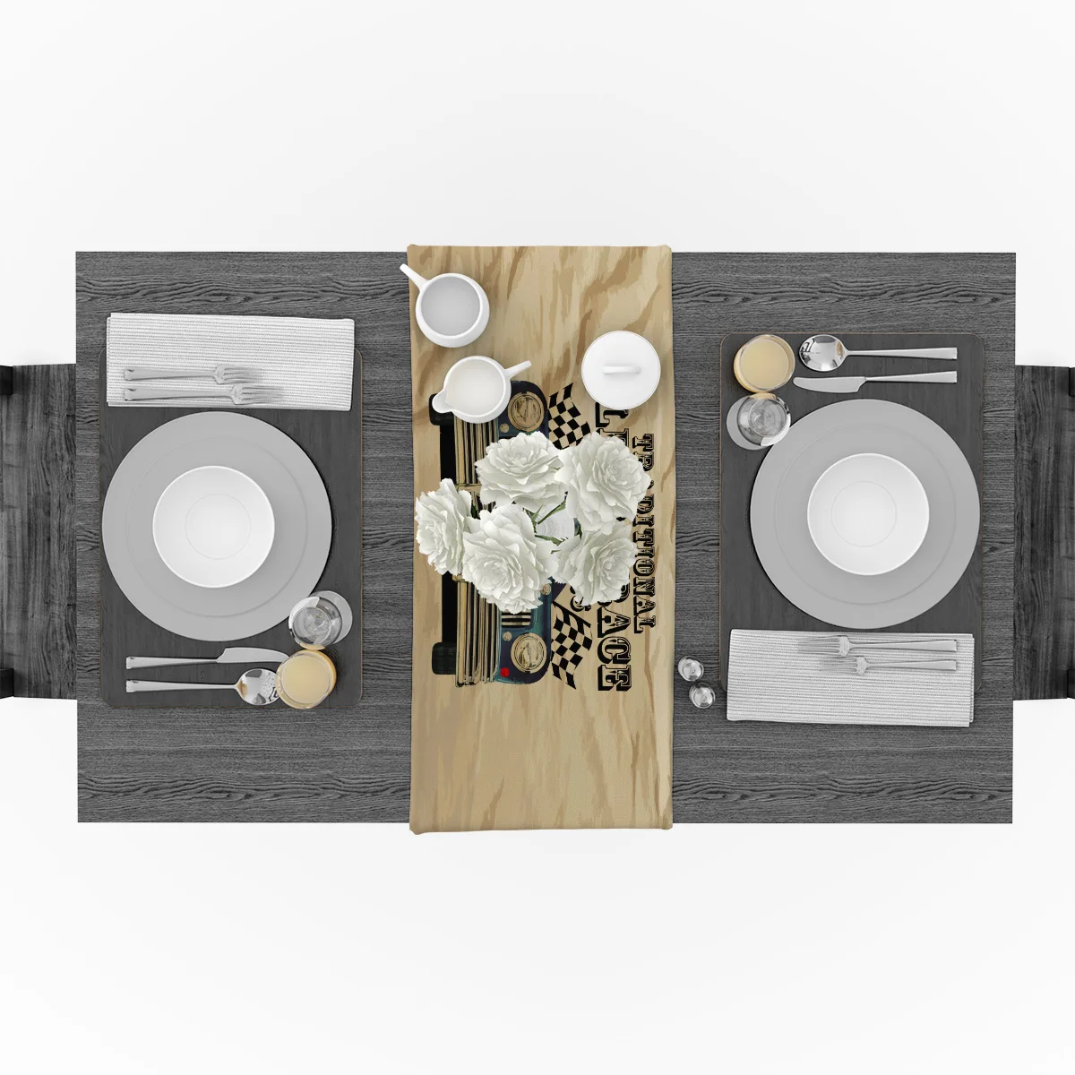 Традиционная старинная Автомобильная дорожка для гоночного стола декор кухни