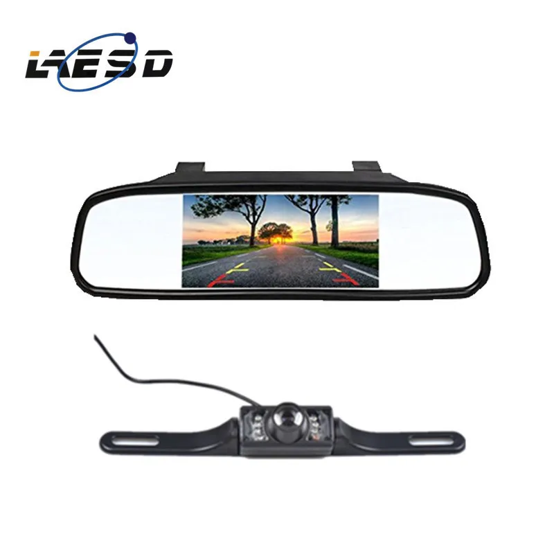 2 в 1 автомобильная светодиодная камера заднего вида ночного видения с HD 4 3