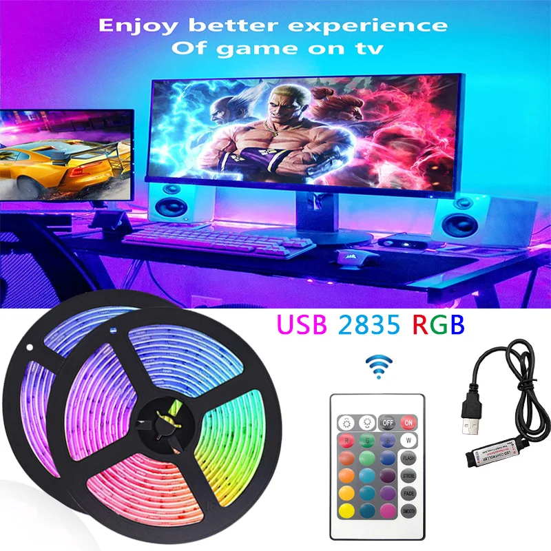 Светодиодный свет полосы USB Инфракрасной сенсорной панели Управление RGB SMD2835 DC5V 1