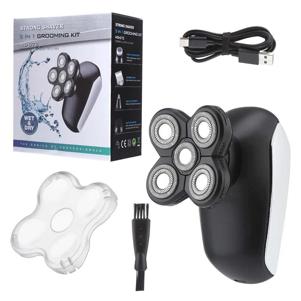 

Electric Shaver for Men Beard Hair Trimmer Razor USB Rechargeable Male Shaving Machine Waterproof Beard Hair Grooming Kits