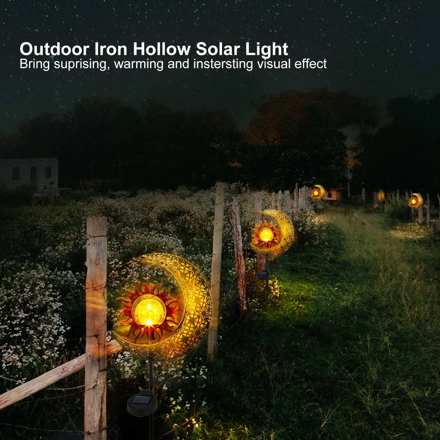 

LED Solar Garden Lights Outdoor Solar Powered Lamp Lantern Waterproof Led Landscape Lighting Pathway Patio Yard Lawn Decoration