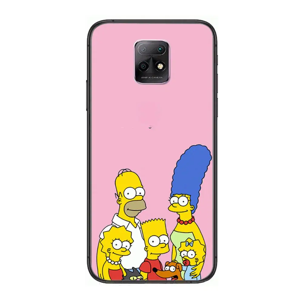 

funny family s-sinpsone case Phone Case For XiaoMi Redmi 10X 9 8 7 6 5 A Pro S2 K20 T 5G Y1 Anime Black Cover Silicone Back Pre
