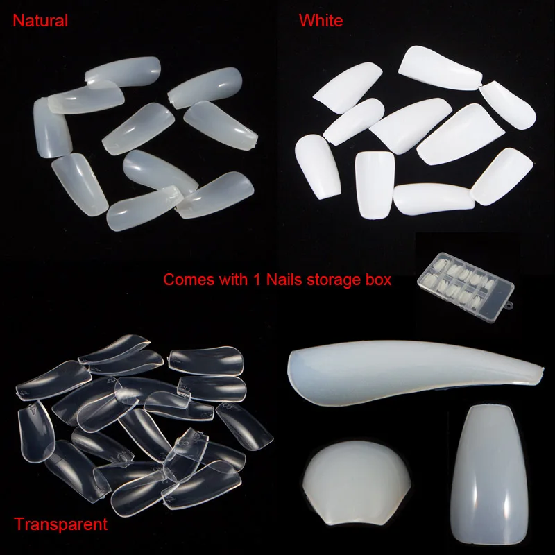 100 шт./кор. накладные ногти балерины из акрила для французского маникюра Неил арта