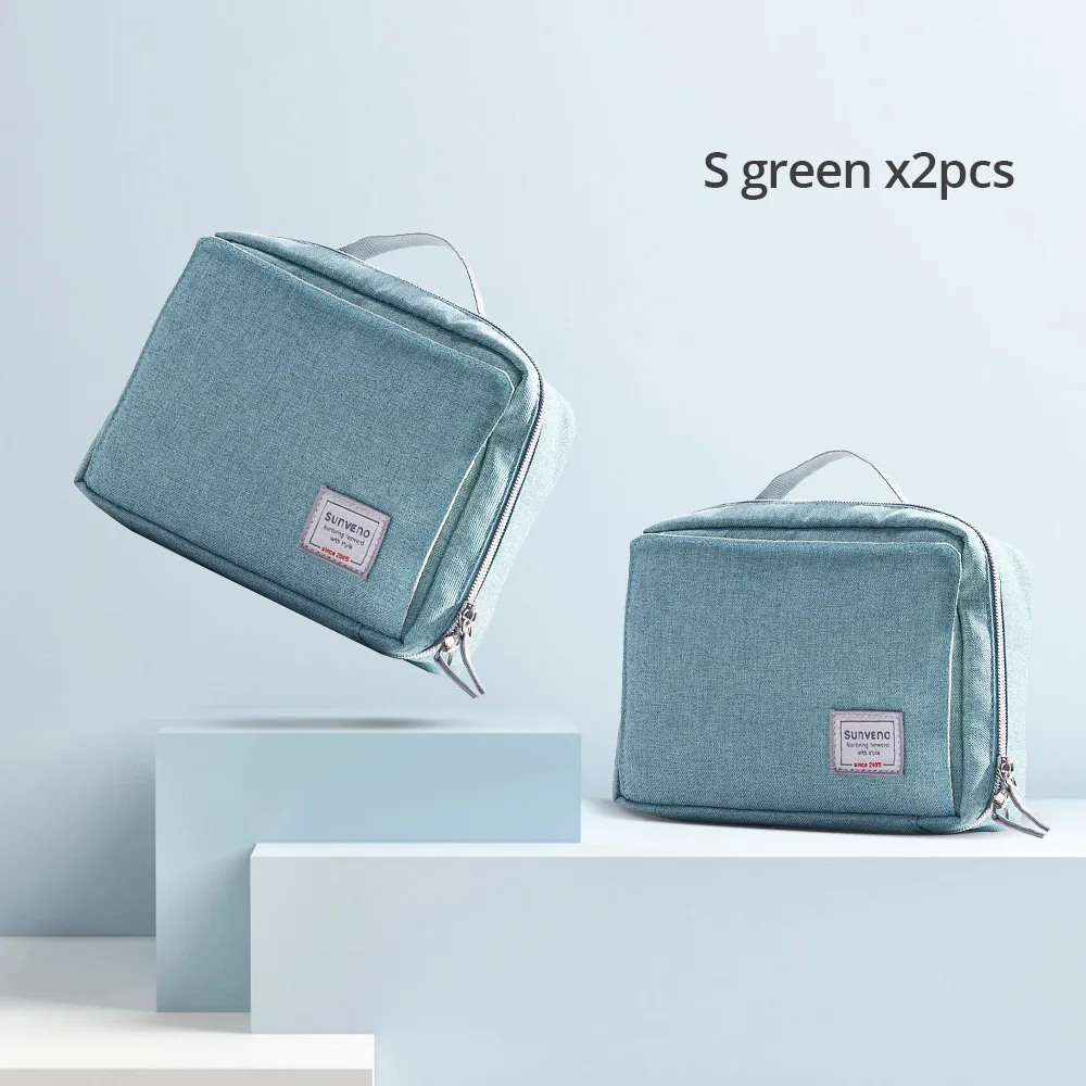 Green 2pcs Sunveno Сумка Для Подгузников Сумка Для Мамы Детские Сумки Для Пеленок Маленькая Сумка Для Хранения - Цвет: Green 2pcs