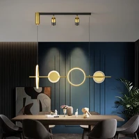 nordic modern simple led pendant light dinging room island creative gold hanging lamp bar restaurant coffee shop long fixtures