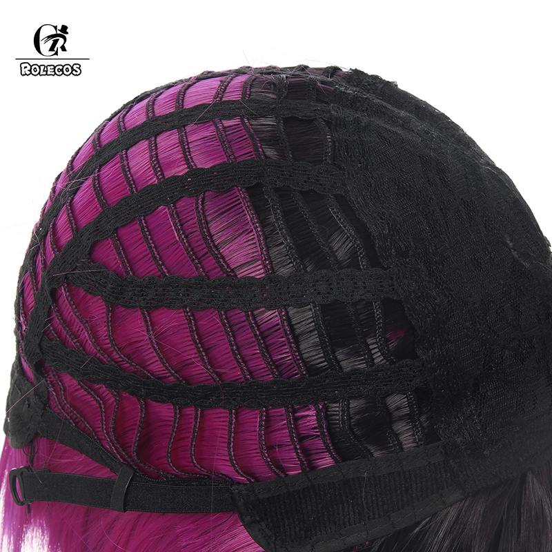 Парик для косплея витая страна чудес лилия ванруж фиолетовый смешанный черный