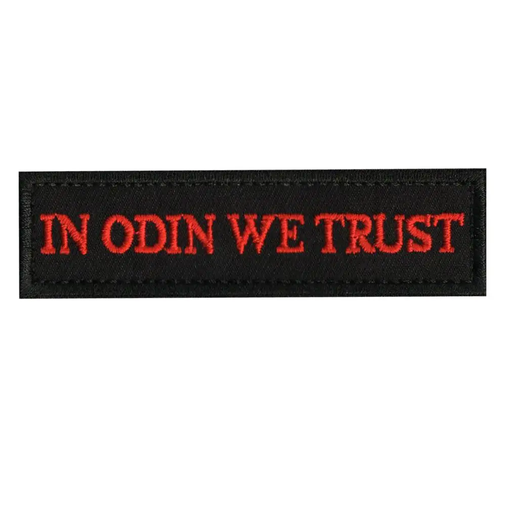 IN ODIN WE TRUST Ворон символ Одина Unicursal Valknut Valhalla тактические Викинги боевой патч Blackbird Sun эмблема военный значок аппликация патч - Цвет: IN ODIN WE TRUST