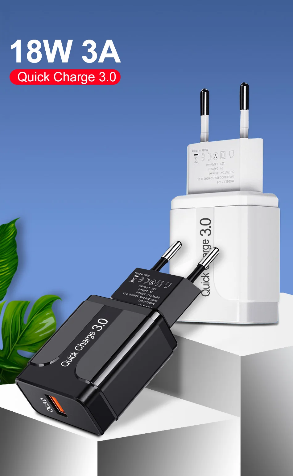 18 Вт Быстрая зарядка 3,0 USB зарядное устройство QC 3,0 4,0 для samsung S10 телефон X 8 7 Xiaomi Mi9 huawei USB разъем Телефон/быстрое зарядное устройство адаптер