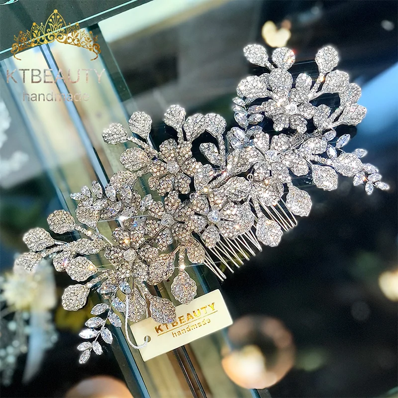 Женская тиара большого размера серебристая Гибкая Тиара для свадебной