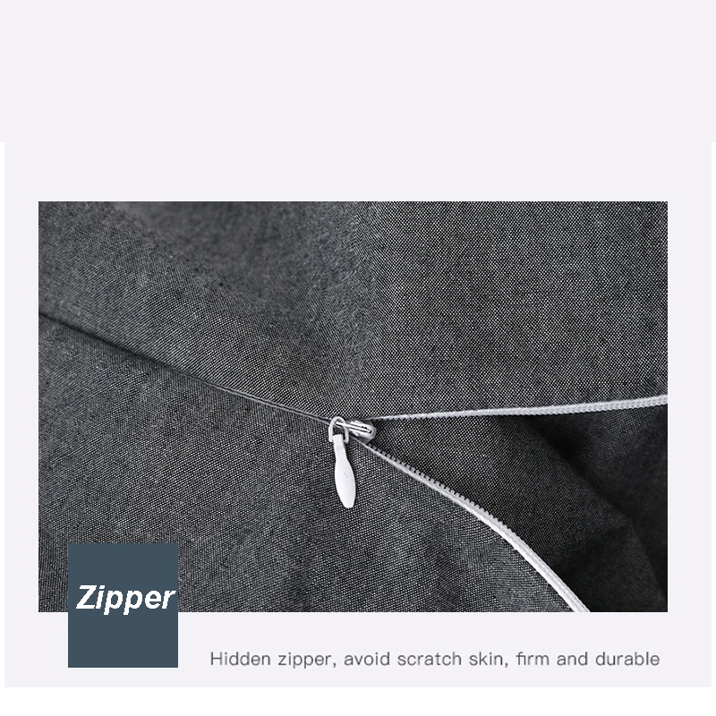 1 шт. Хлопковый чехол для подушки серый синий латексный Чехол спальная кровать