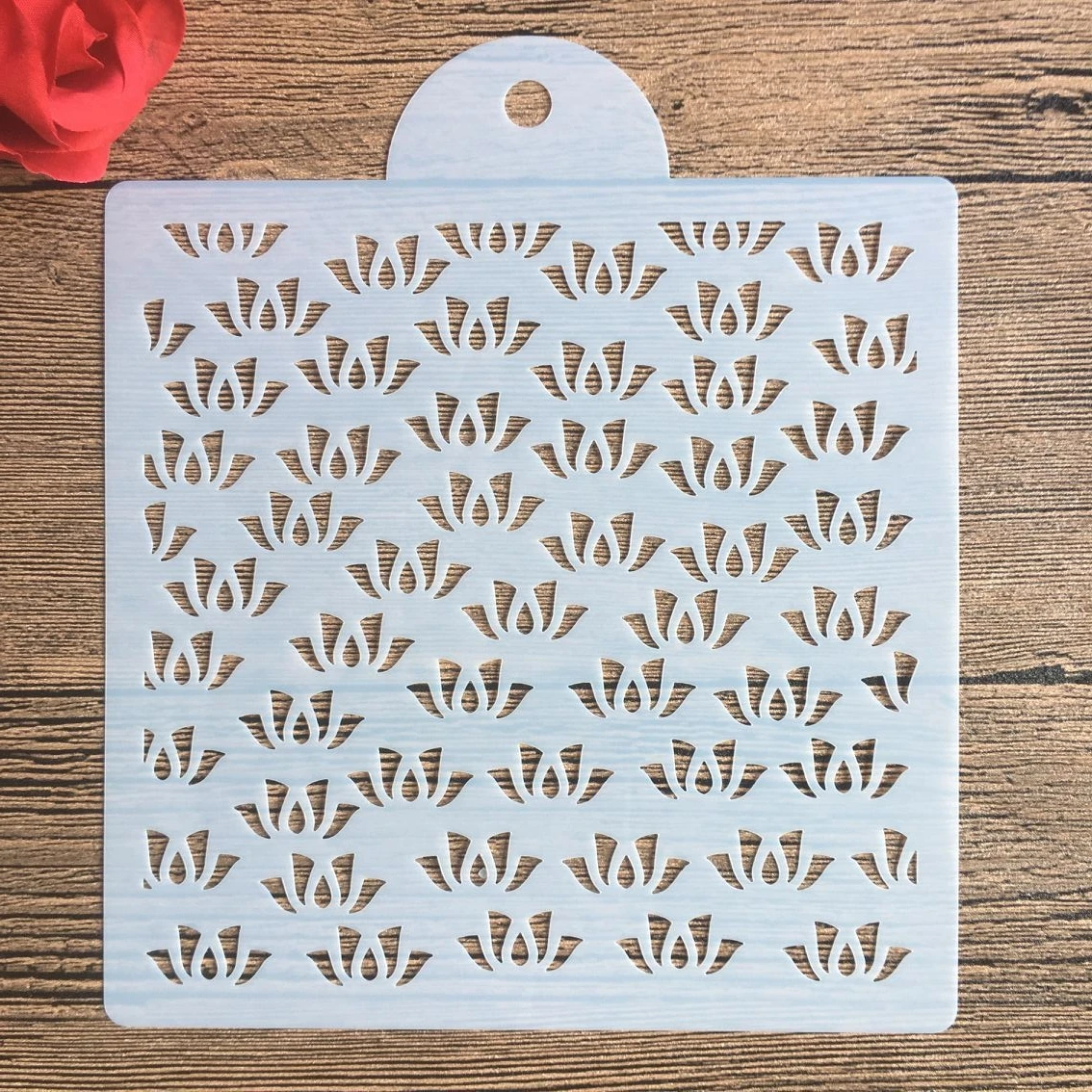 

1pc 15 * 15cm mold DIY Pattern hollow template Stencils cake baking sugar powder sieve mold graffiti drawing tiles Stencils -24