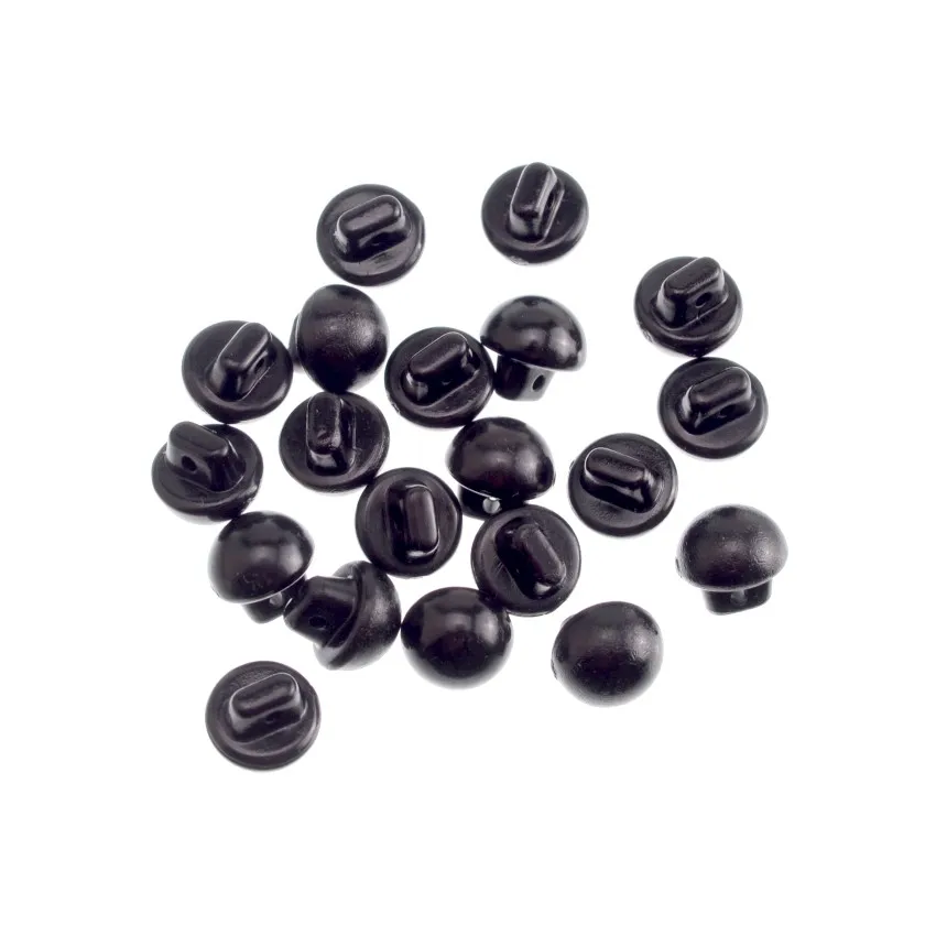 50 шт. пластиковые круглые черные пуговицы с одним отверстием декоративные