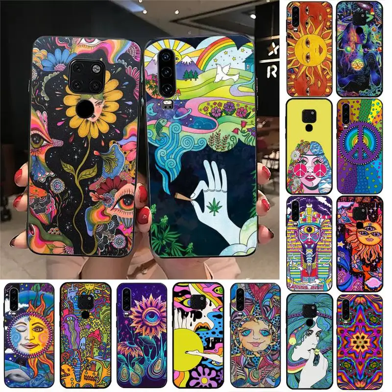 

Indie Hippie Art Phone Case For Huawei Nova3I 3E mate9 10 20lite 20Pro 40 30pro funda case