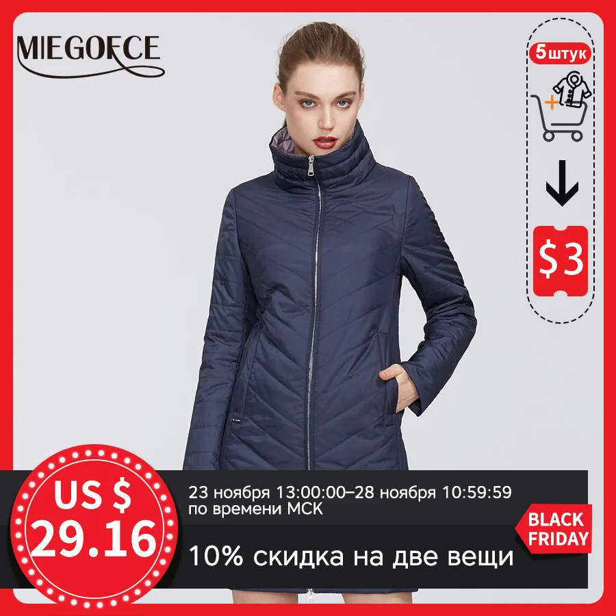 MIEGOFCE 2020 Новая Весенняя Куртка Теплое Женское Пальто из Хлопка Качественная