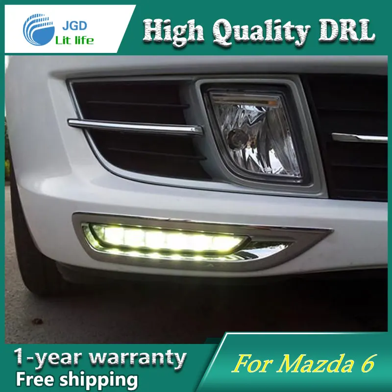 Бесплатная доставка! 12V 6000k светодиодный DRL дневный ходовой светильник чехол для