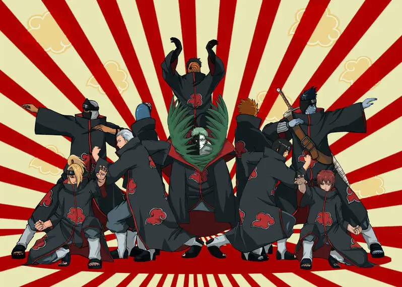 Аниме Косплей-костюм Akatsuki Обувь для костюмированной вечеринки черного цвета