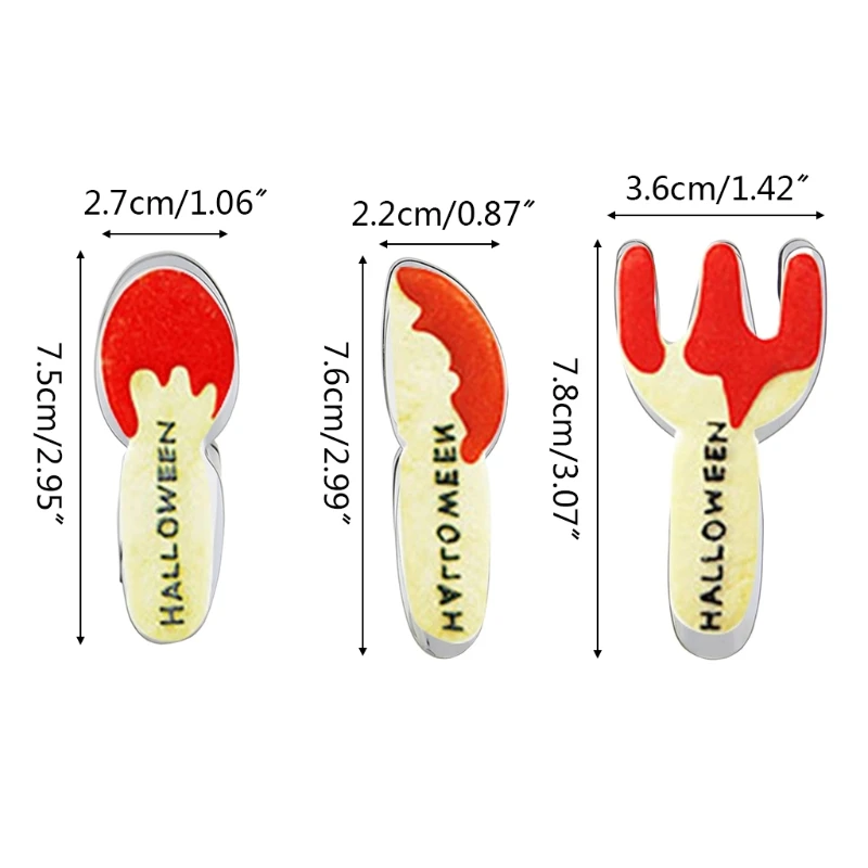 

3pcs Knife Fork Spoon Cookie Cutter Set Stainless Steel Tableware Cutters Mold DIY Pastry Biscuit Baking Mould