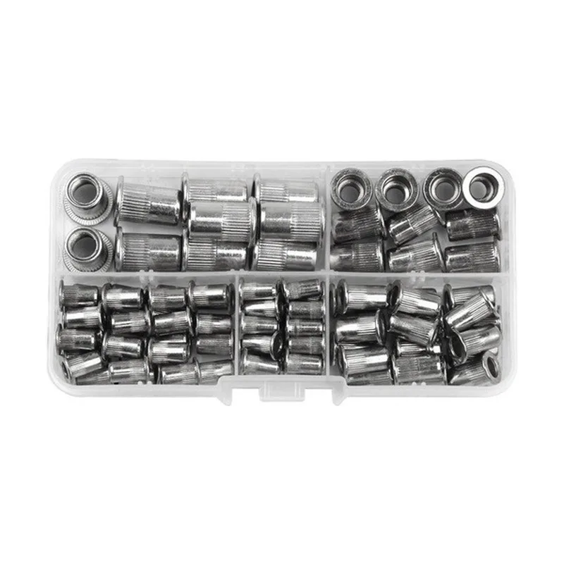 

106PCS Hand Riveter Nut Rivet Gun Kit M3/M4/M5/M6/M8 Manual Threaded Nut Rive Tool Stainless Steel Household Repair Tools