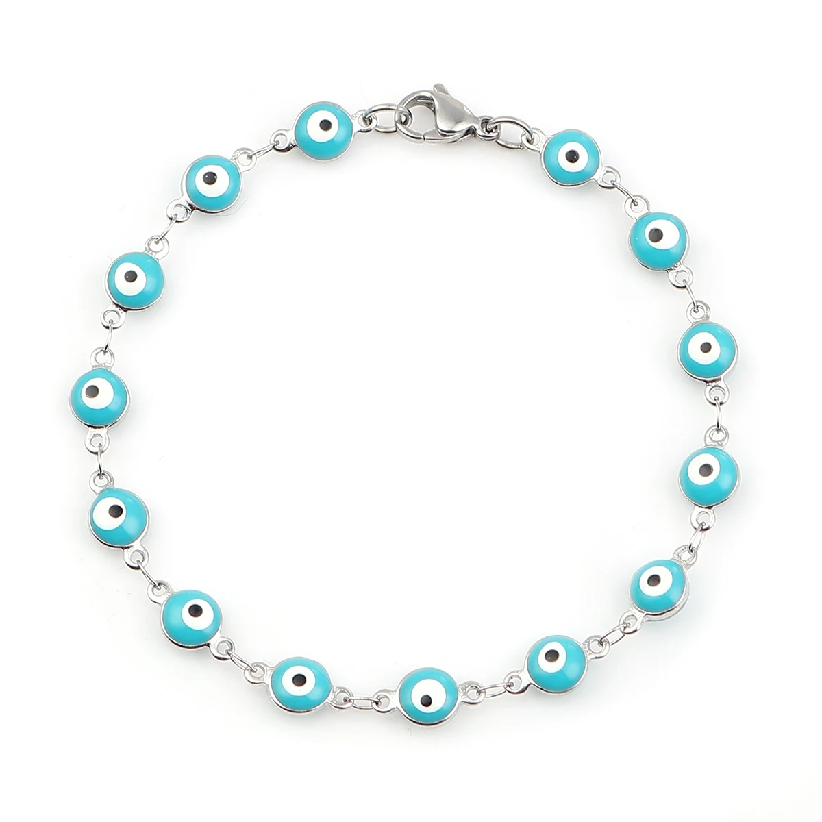 Красивые браслеты из нержавеющей стали 304 для женщин турецкий глаз многоцветные