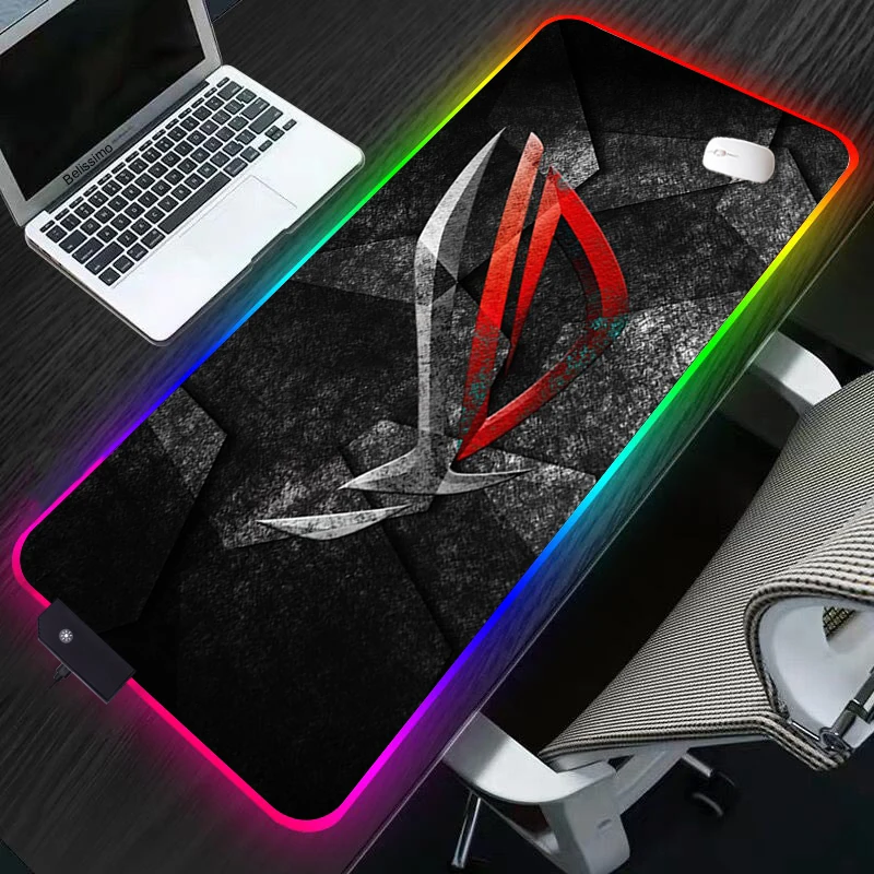 

RGB ASUSS Gaming Mouse Pad Mousepad Large XL Keyboard Mouse Mat for Laptop LED Lighting Play Mat Anti slip Carpet Desk pad anime