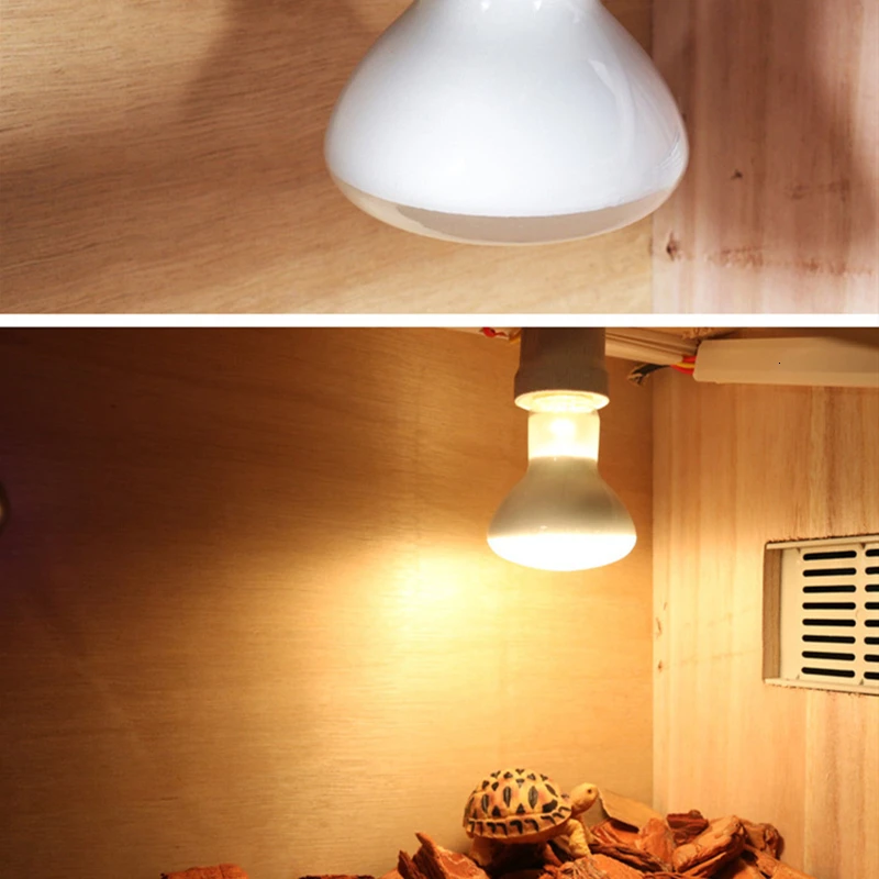 Pet Reptiles Tortoise Gecko Feeder Lighting UVA Lamp Heating Keep Warm 220V-240V 25W~100W Free Size | Дом и сад