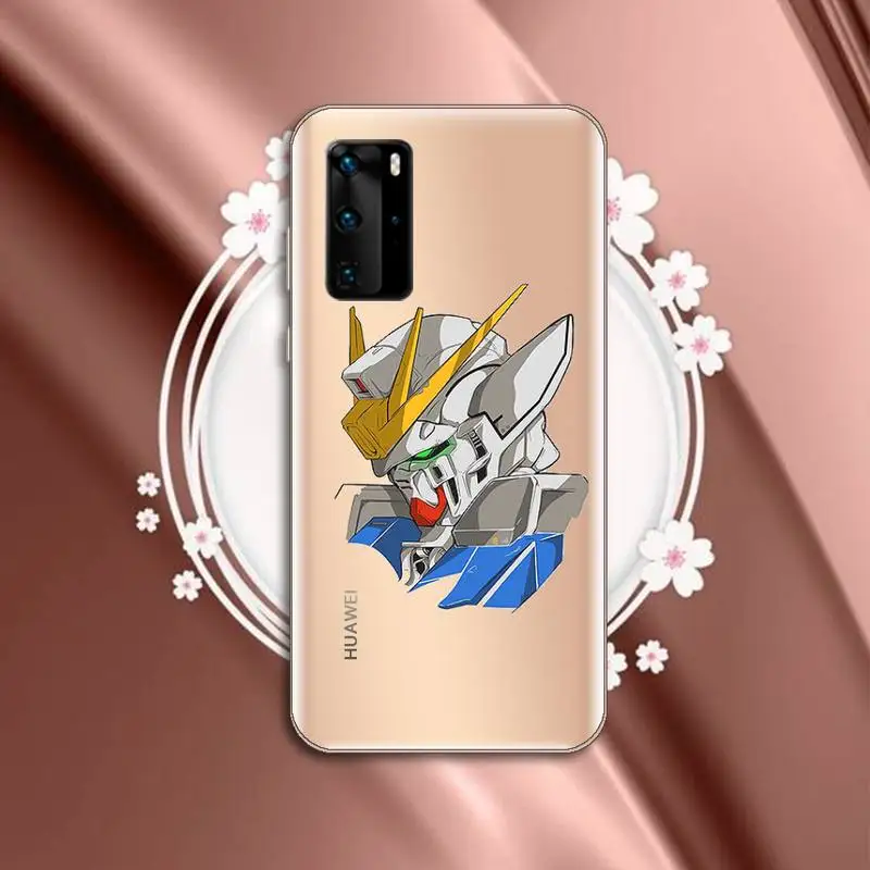 

Mobile Suit Gundam Phone Case Transparent for huawei P 40 30 20 lite pro smart 2019 honor 8X 10i 10 funda