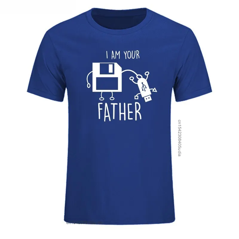 I Am Your Father Funny Tshirt Usb And Floppy Disk Computer Men T Shirt Summer O-Neck T-Shirt For Adult Streetwear Tops