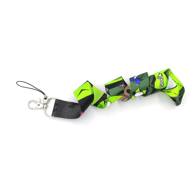 Захватчик Зим мультфильм Забавный винтажный шейный ремень Lanyards ID значок держатель для карт брелок мобильный телефон ремень подарок