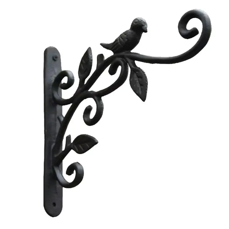 

1Pc Iron Wall-mounted Bird Feeder Bird Cage Flowerpot Hanging Holder Holder for Garden Home Balcony
