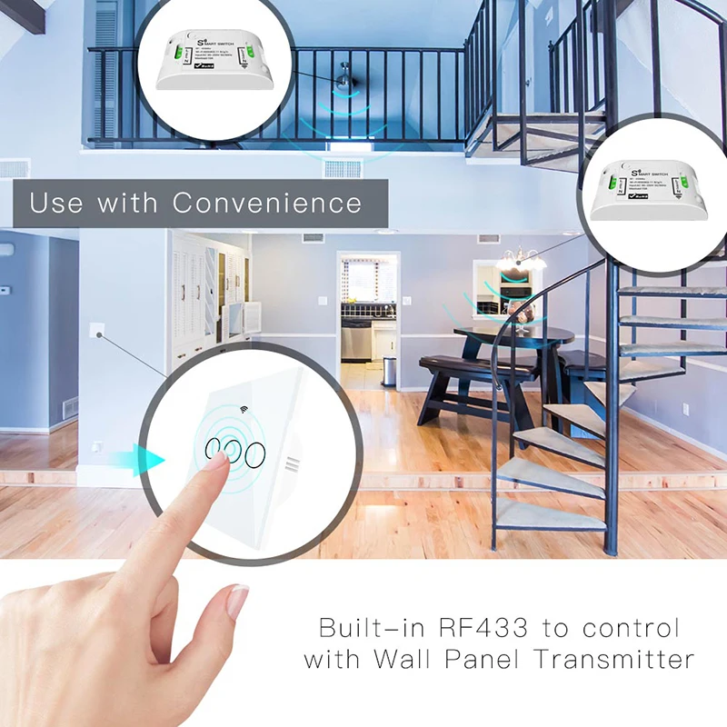 ЕС/Великобритания беспроводной одиночный огонь смарт WiFi стеклянная панель