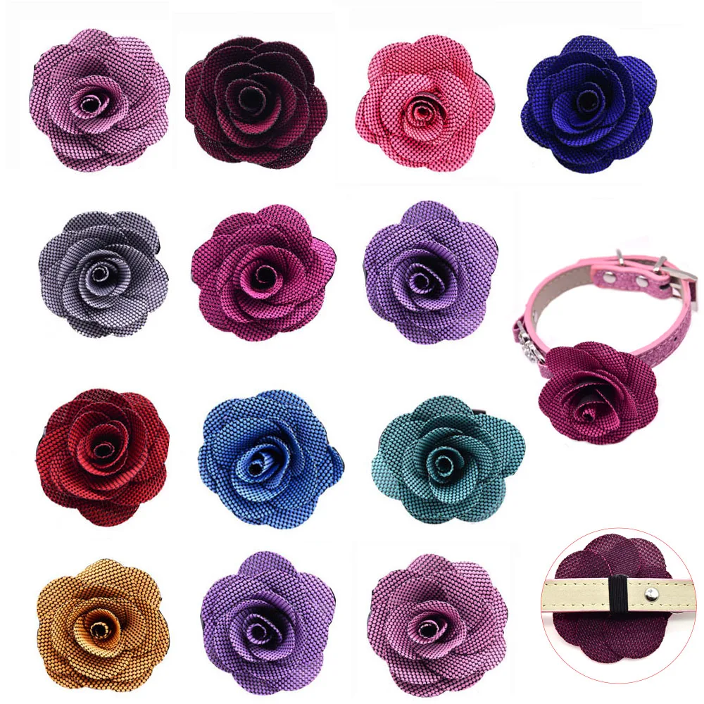 100 шт. цветочный ошейник для кошек аксессуары скользящий собак и щенков Подвески